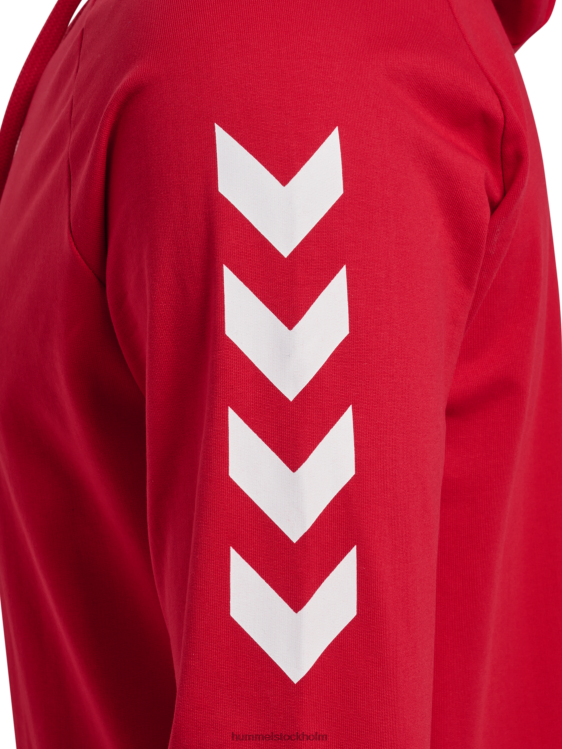 se Hummel män hmlgo hoodie i bomull LL40V1394 \"huvtröja med chevronärmar\"