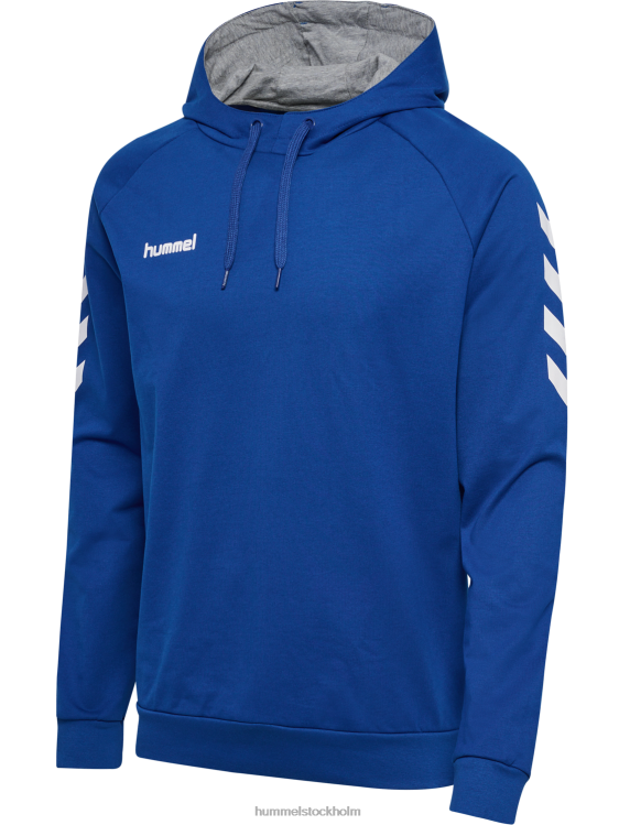 se Hummel män hmlgo hoodie i bomull LL40V1403 \"huvtröja med chevronärmar\"