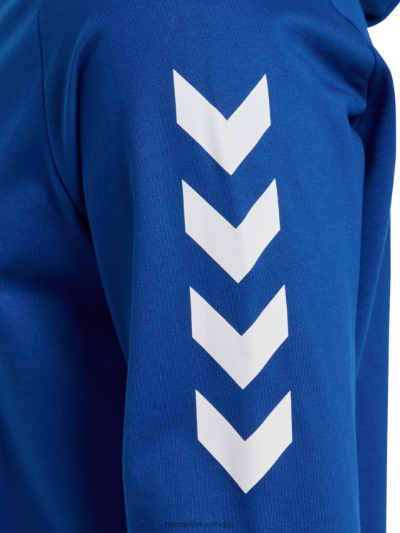se Hummel män hmlgo hoodie i bomull LL40V1403 \"huvtröja med chevronärmar\"