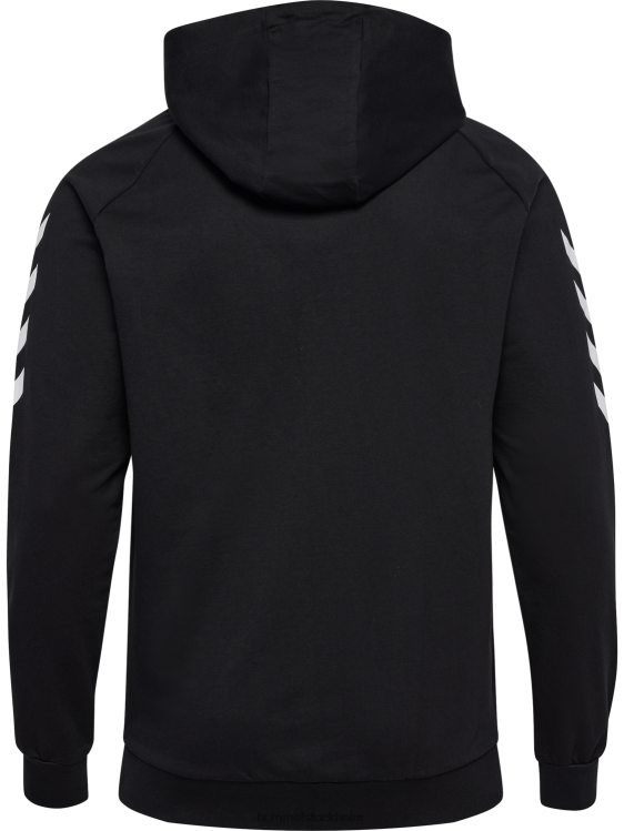 se Hummel män hmlgo hoodie i bomull LL40V1515 \"huvtröja med chevronärmar\"