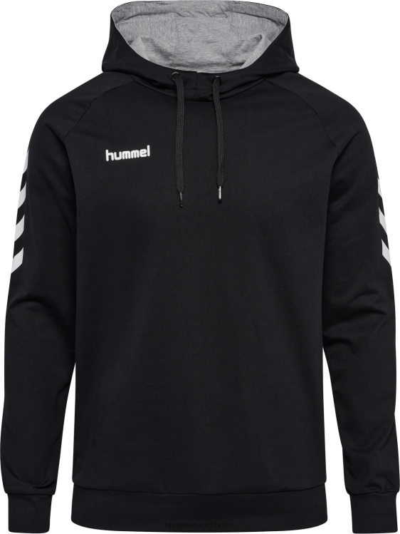 se Hummel män hmlgo hoodie i bomull LL40V1515 \"huvtröja med chevronärmar\"