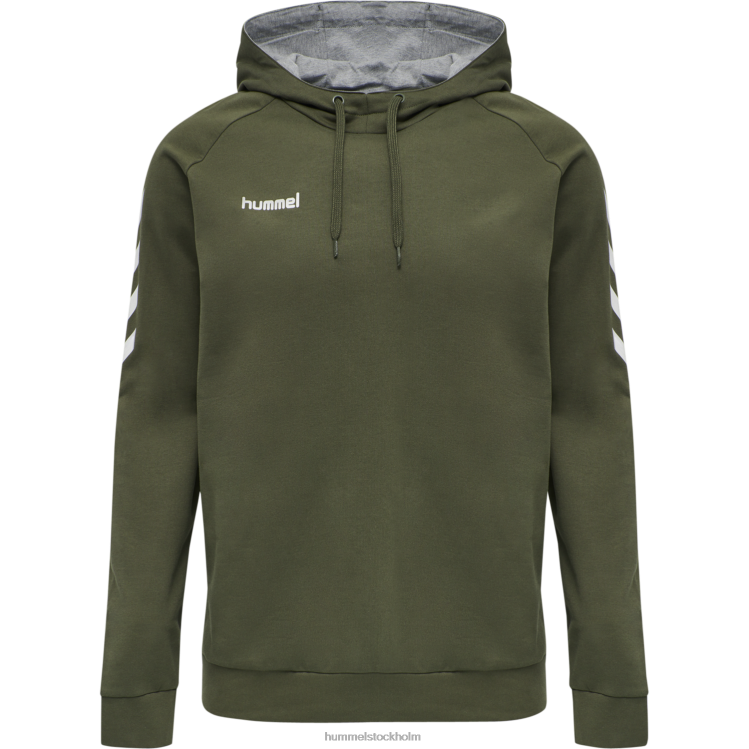 se Hummel män hmlgo hoodie i bomull LL40V1518 \"huvtröja med chevronärmar\"