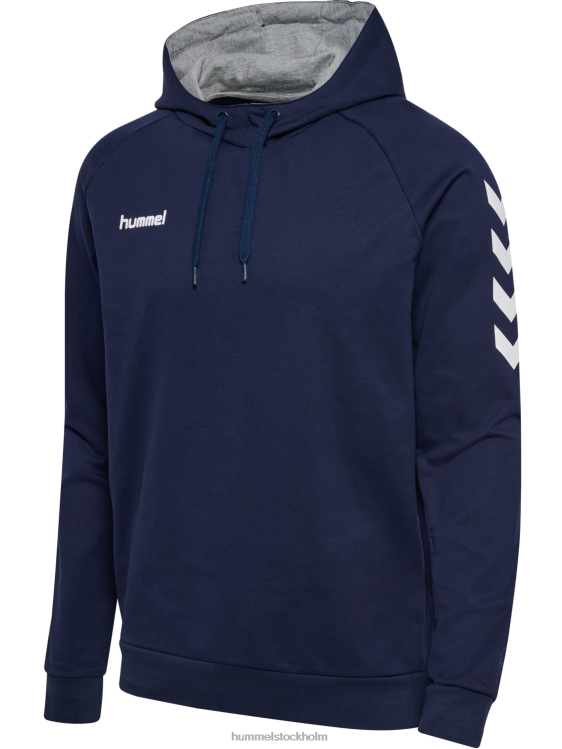 se Hummel män hmlgo hoodie i bomull LL40V1521 \"huvtröja med chevronärmar\"