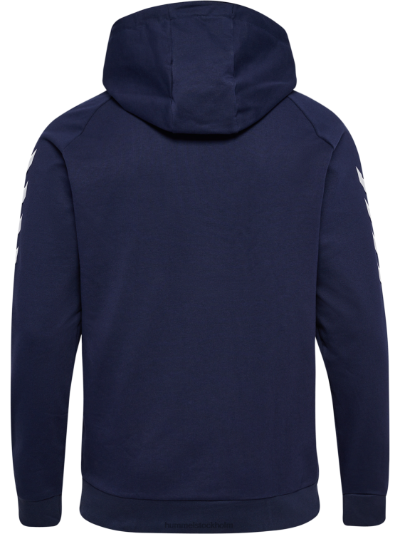 se Hummel män hmlgo hoodie i bomull LL40V1521 \"huvtröja med chevronärmar\"