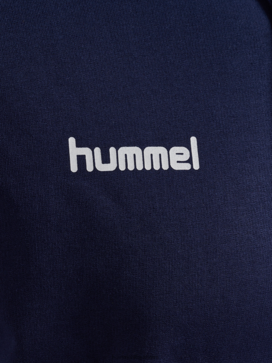 se Hummel män hmlgo hoodie i bomull LL40V1521 \"huvtröja med chevronärmar\"