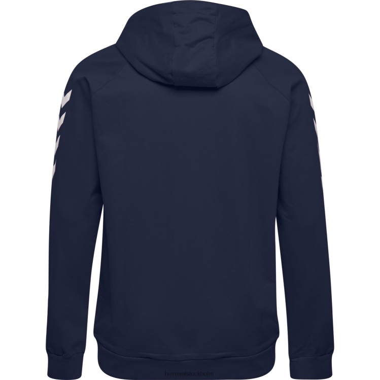 se Hummel män hmlgo hoodie i bomull LL40V1624 \"huvtröja med chevronärmar\"