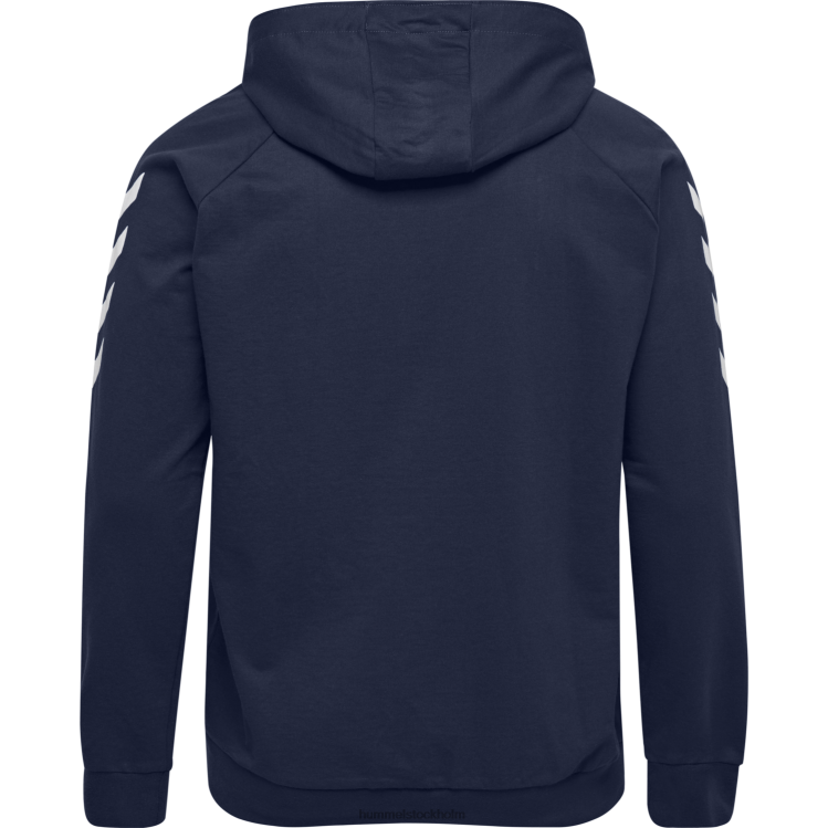 se Hummel män hmlgo hoodie i bomull LL40V1624 \"huvtröja med chevronärmar\"