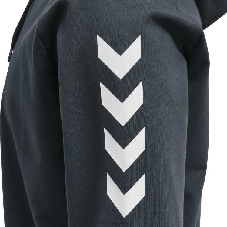 se Hummel män hmlgo hoodie i bomull LL40V1624 \"huvtröja med chevronärmar\"