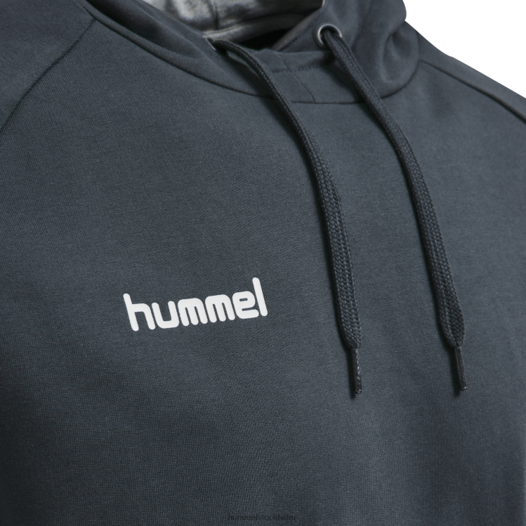 se Hummel män hmlgo hoodie i bomull LL40V1624 \"huvtröja med chevronärmar\"
