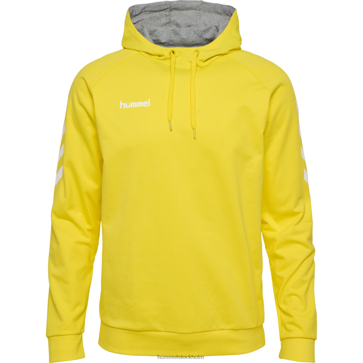 se Hummel män hmlgo hoodie i bomull LL40V745 \"huvtröja med chevronärmar\"