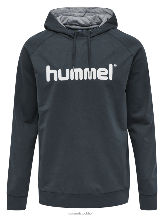 se Hummel män hmlgo hoodie med logotyp i bomull LL40V1392 \"huvtröja med stort logotyptryck\"