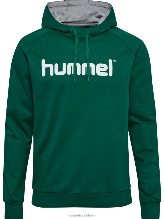 se Hummel män hmlgo hoodie med logotyp i bomull LL40V1466 \"huvtröja med stort logotyptryck\"