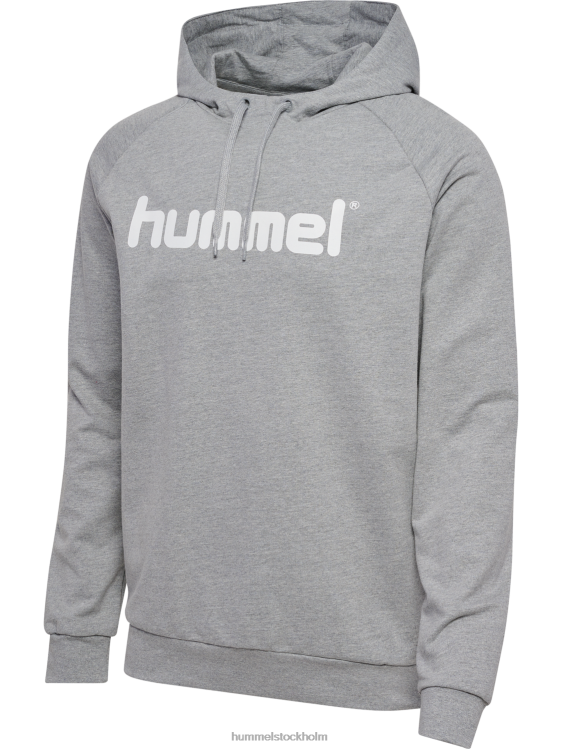 se Hummel män hmlgo hoodie med logotyp i bomull LL40V1546 \"huvtröja med stort logotyptryck\"