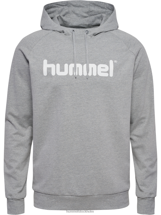 se Hummel män hmlgo hoodie med logotyp i bomull LL40V1546 \"huvtröja med stort logotyptryck\"
