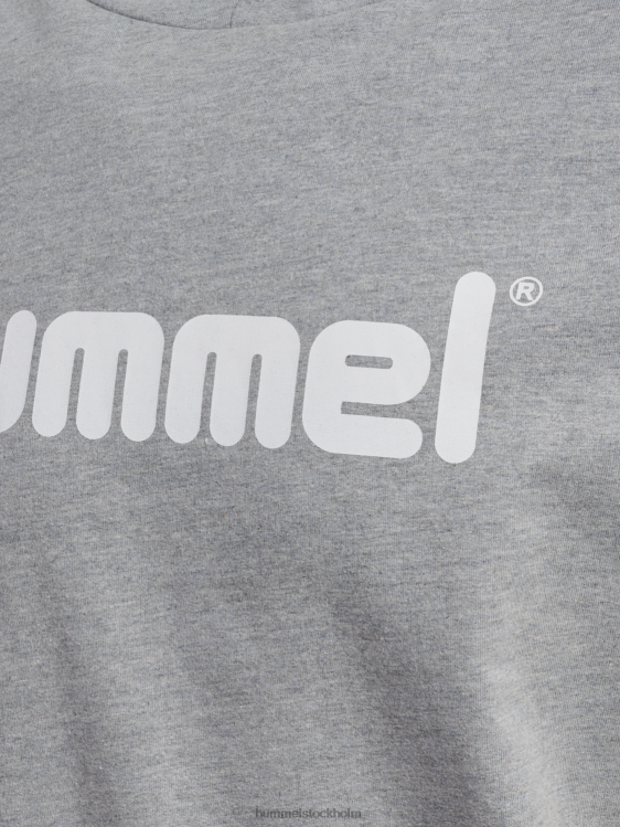 se Hummel män hmlgo hoodie med logotyp i bomull LL40V1546 \"huvtröja med stort logotyptryck\"