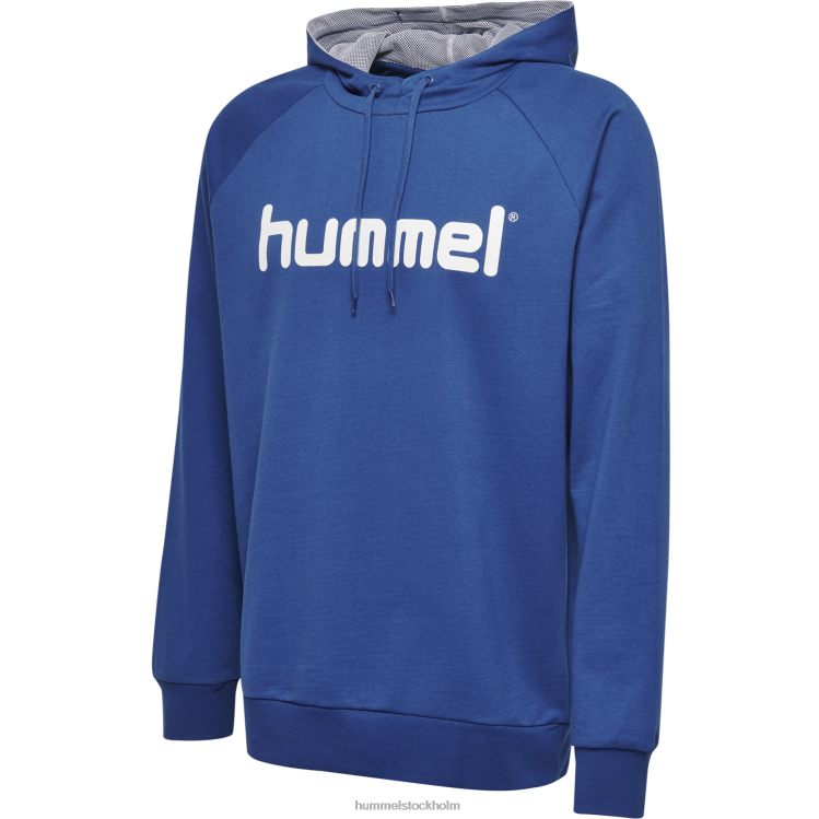 se Hummel män hmlgo hoodie med logotyp i bomull LL40V1561 \"huvtröja med stort logotyptryck\"