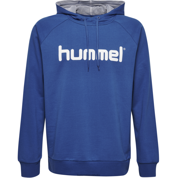 se Hummel män hmlgo hoodie med logotyp i bomull LL40V1561 \"huvtröja med stort logotyptryck\"