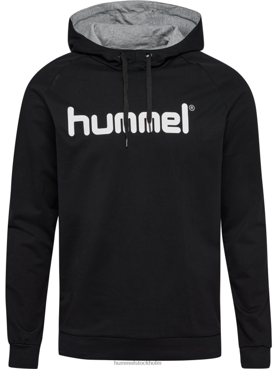 se Hummel män hmlgo hoodie med logotyp i bomull LL40V1599 \"huvtröja med stort logotyptryck\"