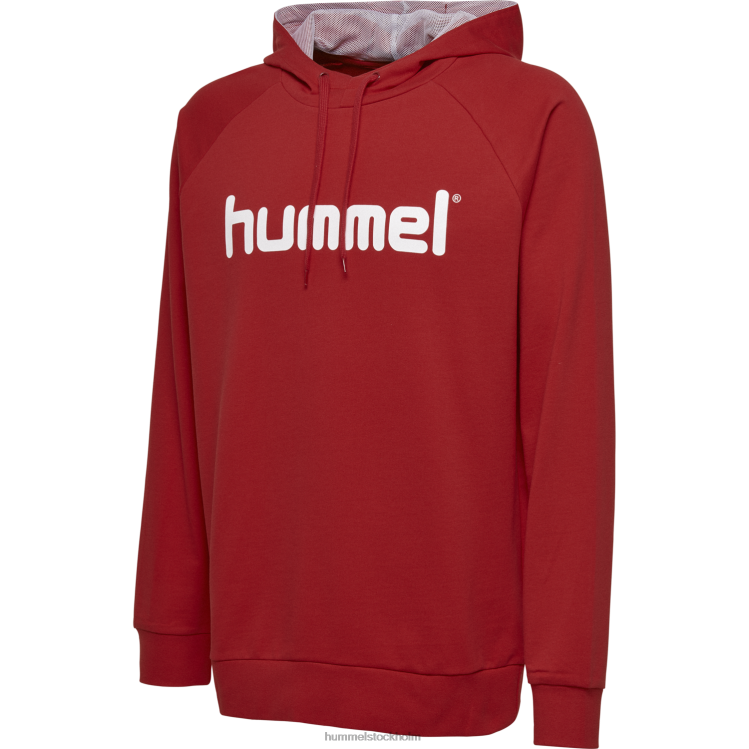 se Hummel män hmlgo hoodie med logotyp i bomull LL40V1627 \"huvtröja med stort logotyptryck\"