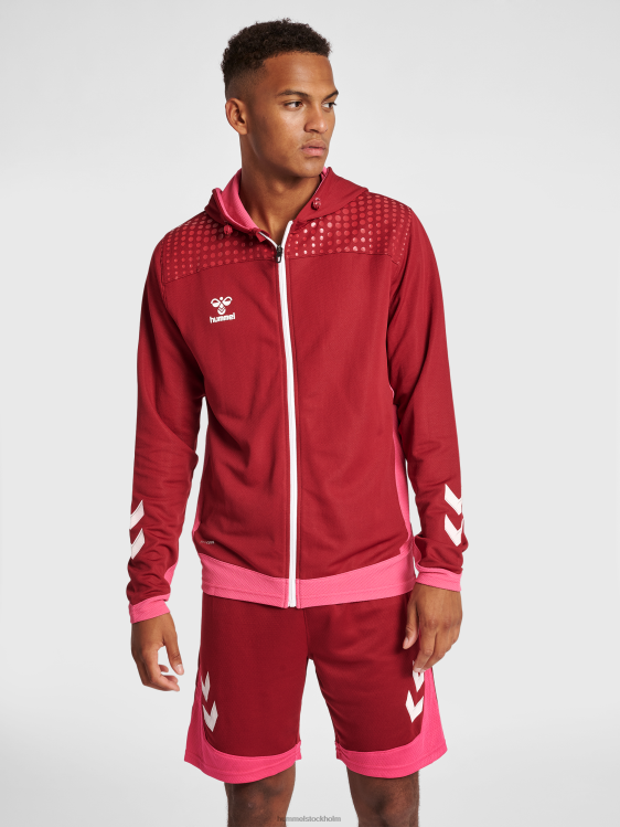 se Hummel män hmllead poly hoodie med dragkedja LL40V1206 "luvtröja"