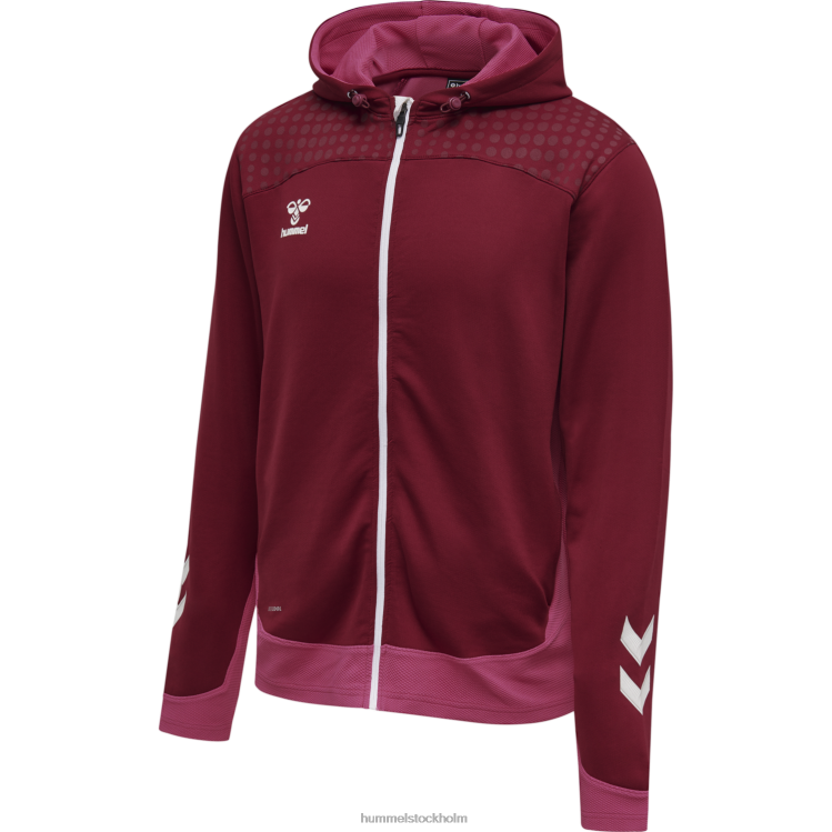 se Hummel män hmllead poly hoodie med dragkedja LL40V1206 \"luvtröja\"