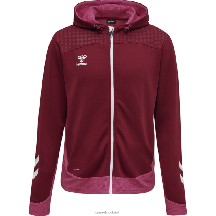 se Hummel män hmllead poly hoodie med dragkedja LL40V1206 \"luvtröja\"