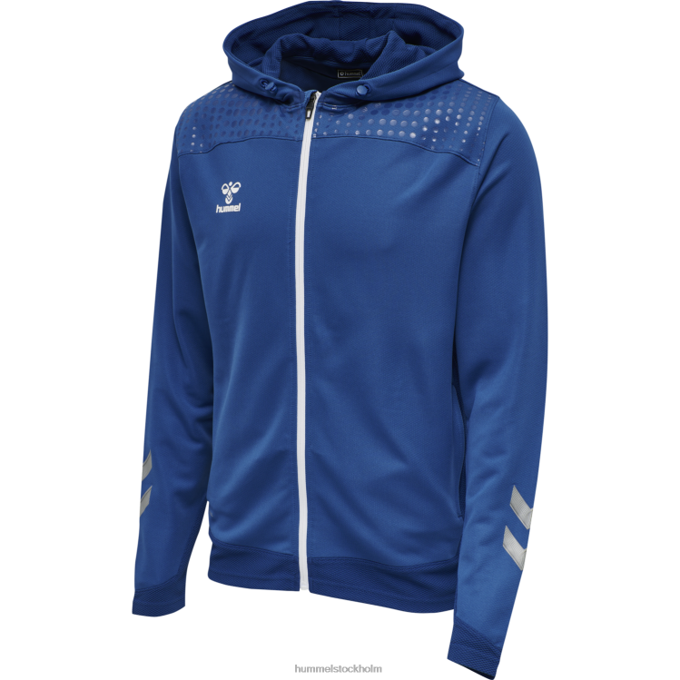 se Hummel män hmllead poly hoodie med dragkedja LL40V1238 \"luvtröja\"
