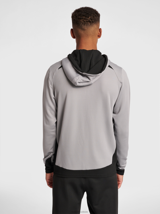 se Hummel män hmllead poly hoodie med dragkedja LL40V1607 \"luvtröja\"