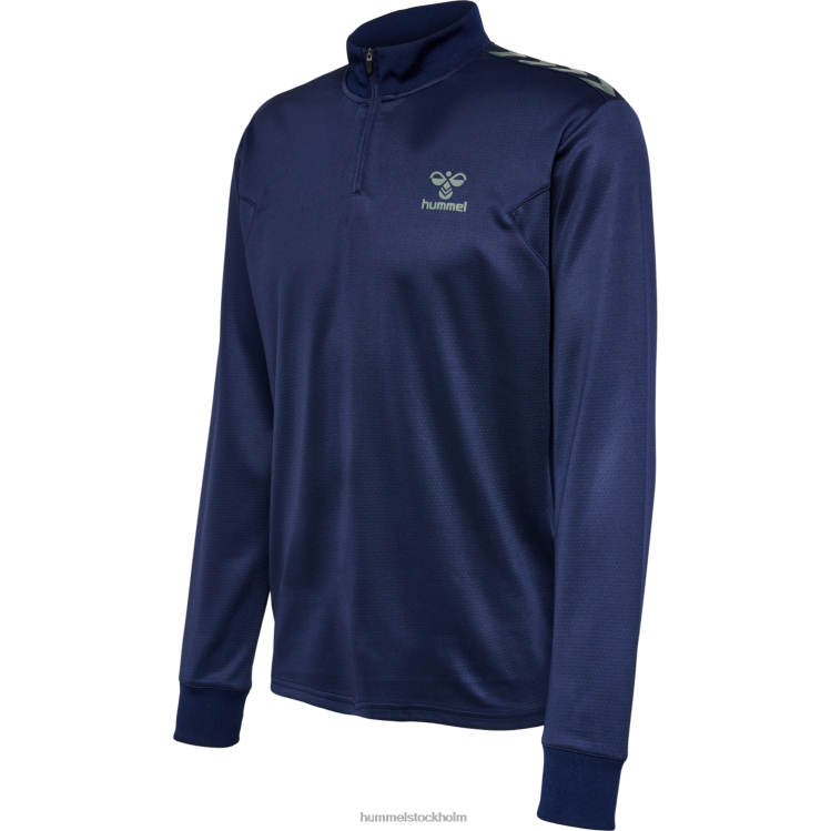 se Hummel män hmlstaltisk poly halv zip l/s LL40V138 \"halv dragkedja\"