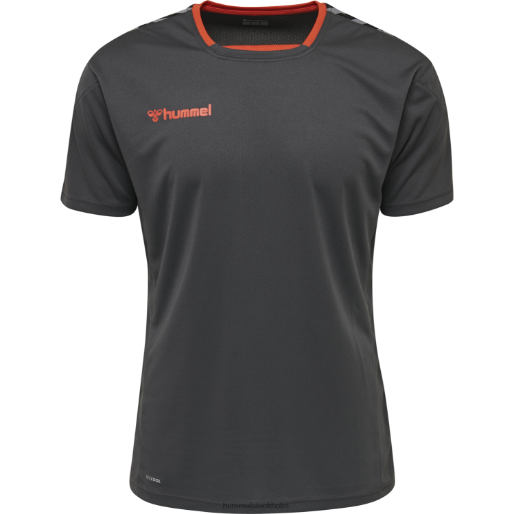 se Hummel män hmautentisk poly jersey s/s LL40V1387 \"sporttröja med chevrons\"