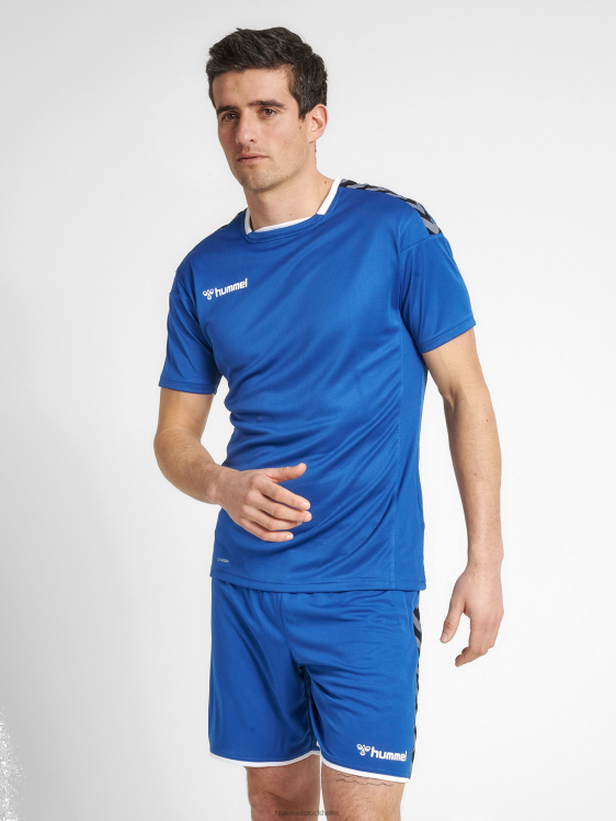 se Hummel män hmautentisk poly jersey s/s LL40V1406 "sporttröja med chevrons"