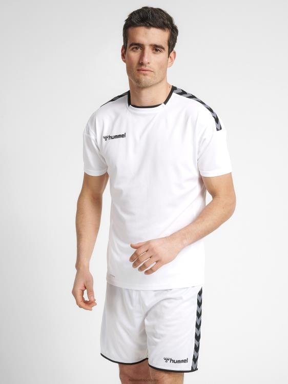 se Hummel män hmautentisk poly jersey s/s LL40V1420 "sporttröja med chevrons"