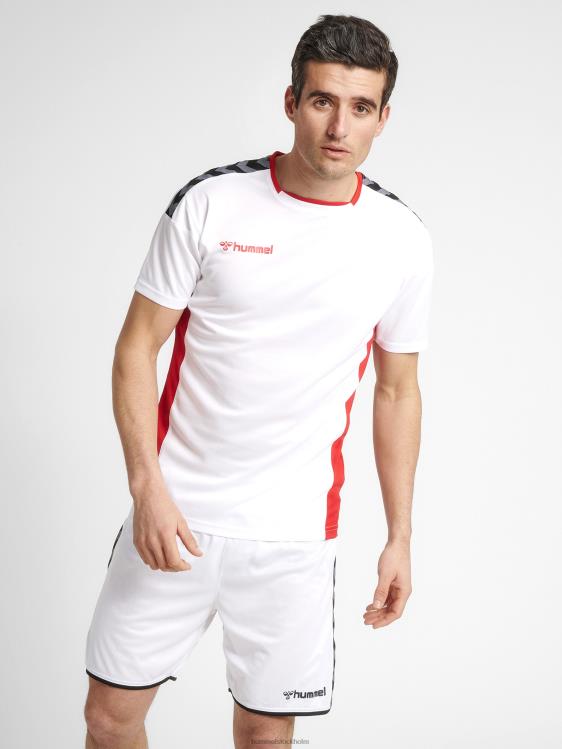 se Hummel män hmautentisk poly jersey s/s LL40V1423 "sporttröja med chevrons"