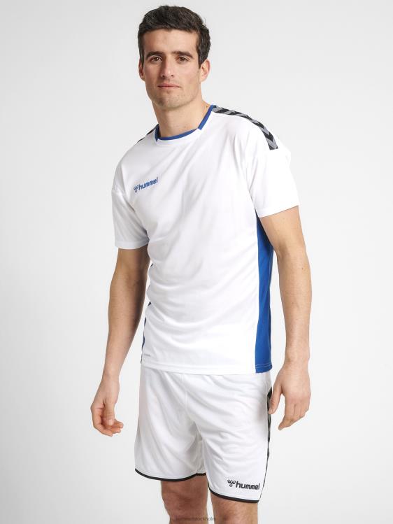 se Hummel män hmautentisk poly jersey s/s LL40V1427 "sporttröja med chevrons"