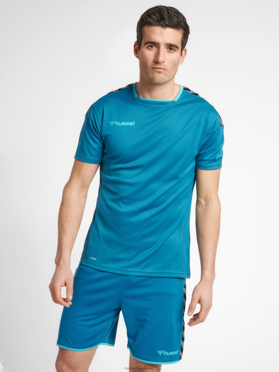 se Hummel män hmautentisk poly jersey s/s LL40V1439 "sporttröja med chevrons"