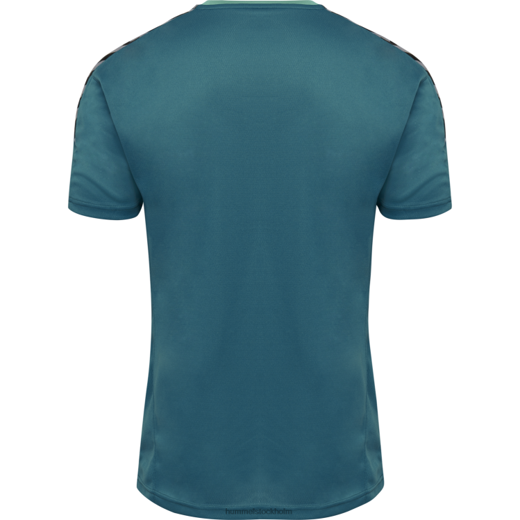 se Hummel män hmautentisk poly jersey s/s LL40V1439 \"sporttröja med chevrons\"