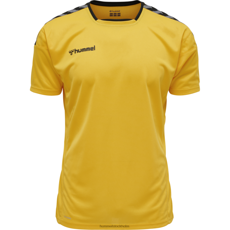 se Hummel män hmautentisk poly jersey s/s LL40V1538 \"sporttröja med chevrons\"