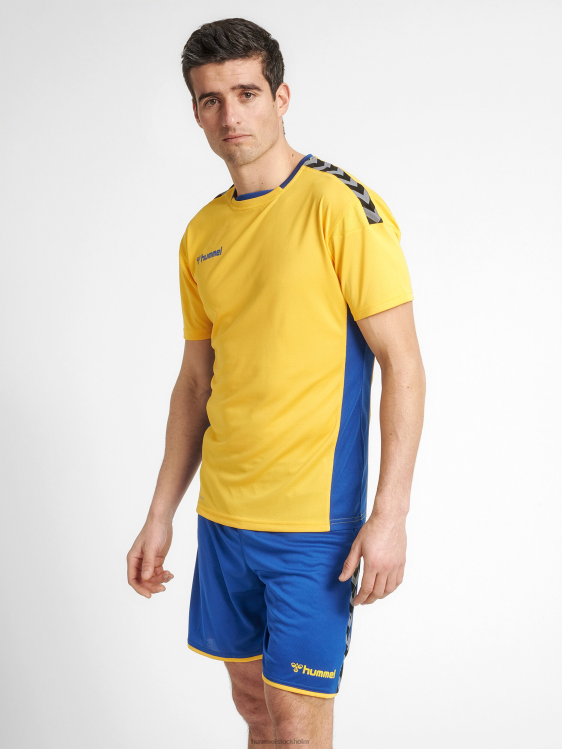 se Hummel män hmautentisk poly jersey s/s LL40V1545 "sporttröja med chevrons"