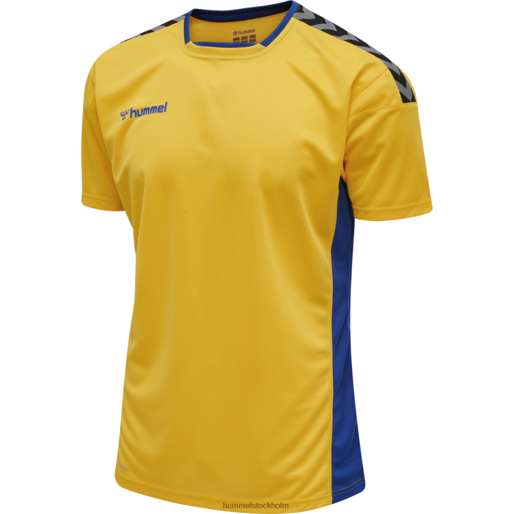 se Hummel män hmautentisk poly jersey s/s LL40V1545 \"sporttröja med chevrons\"