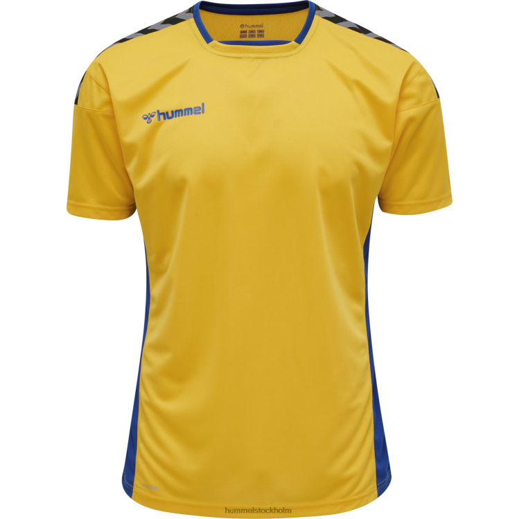 se Hummel män hmautentisk poly jersey s/s LL40V1545 \"sporttröja med chevrons\"