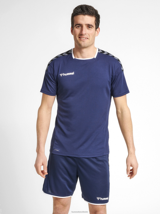 se Hummel män hmautentisk poly jersey s/s LL40V1591 "sporttröja med chevrons"