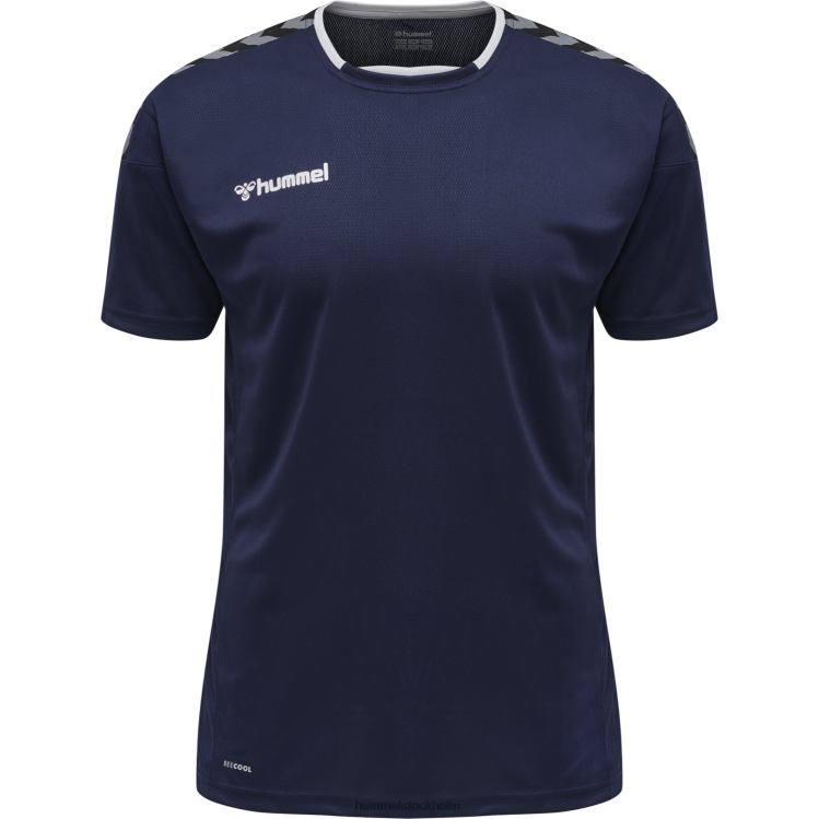 se Hummel män hmautentisk poly jersey s/s LL40V1591 \"sporttröja med chevrons\"