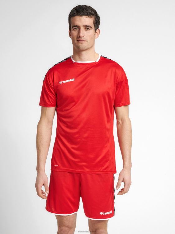 se Hummel män hmautentisk poly jersey s/s LL40V1616 "sporttröja med chevrons"