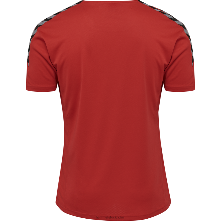 se Hummel män hmautentisk poly jersey s/s LL40V1616 \"sporttröja med chevrons\"