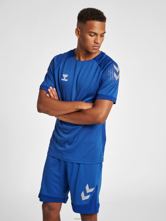 se Hummel män hmllead s/s poly jersey LL40V1476 "träningströja"
