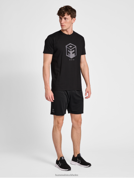se Hummel män hmloffgrid bomullsjersey s/s LL40V553 \"kortärmad tröja\"