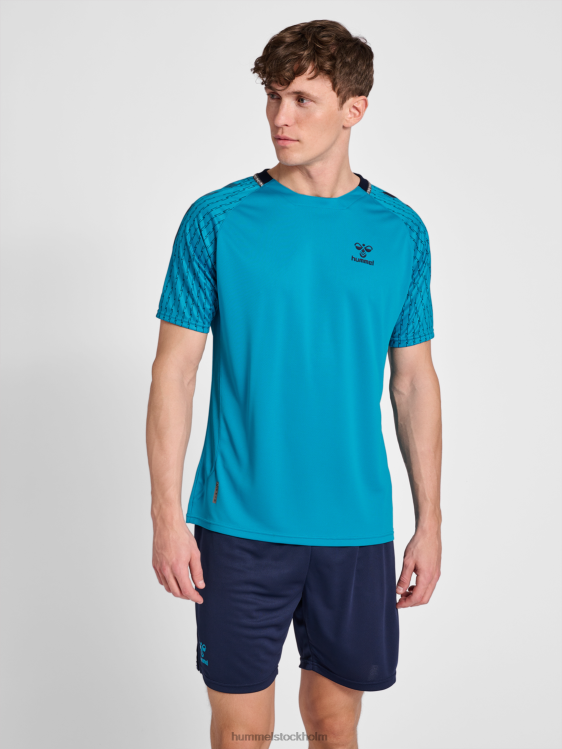 se Hummel män hmlongrid poly jersey s/s LL40V815 "kortärmad tröja"