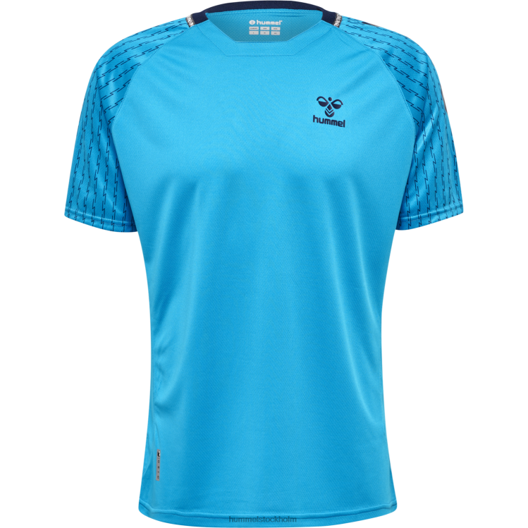 se Hummel män hmlongrid poly jersey s/s LL40V815 \"kortärmad tröja\"