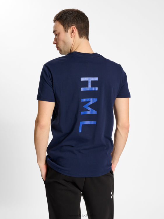 se Hummel män hmlcourt t-shirt i bomull s/s LL40V188 \"lätt sportig t-shirt\"