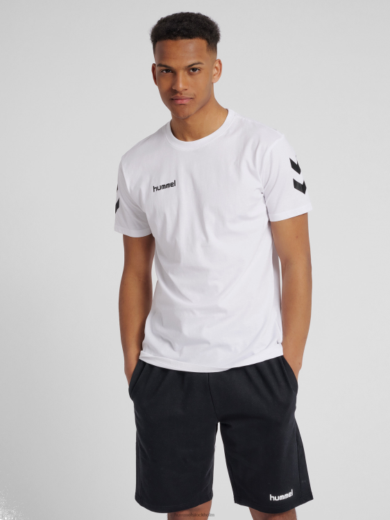 se Hummel män hmlgo bomull t-shirt s/s LL40V1349 "bomulls t-shirt med chevrons"